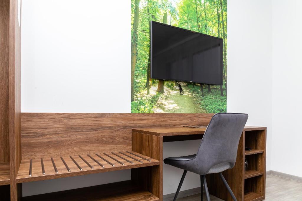 TV a/nebo společenská místnost v ubytování Nemetz-Motel