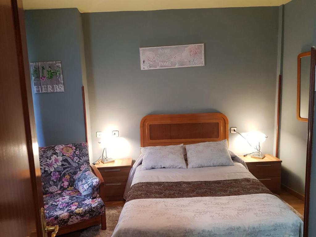 Cama o camas de una habitación en Alojamiento Calzada Romana