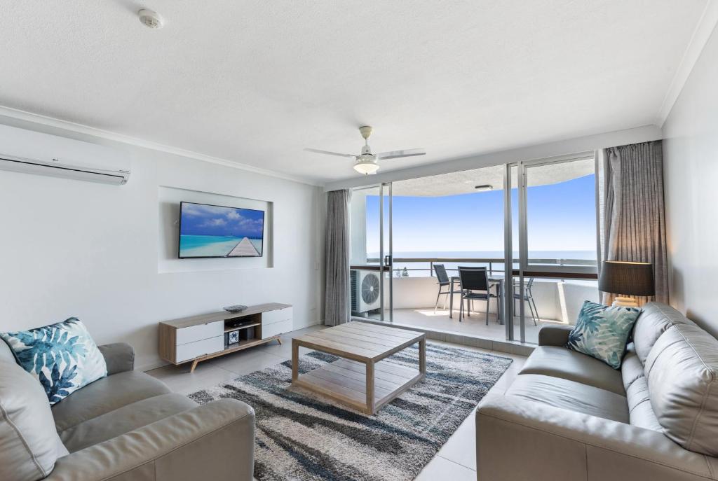 Posezení v ubytování Newport Mooloolaba Apartments
