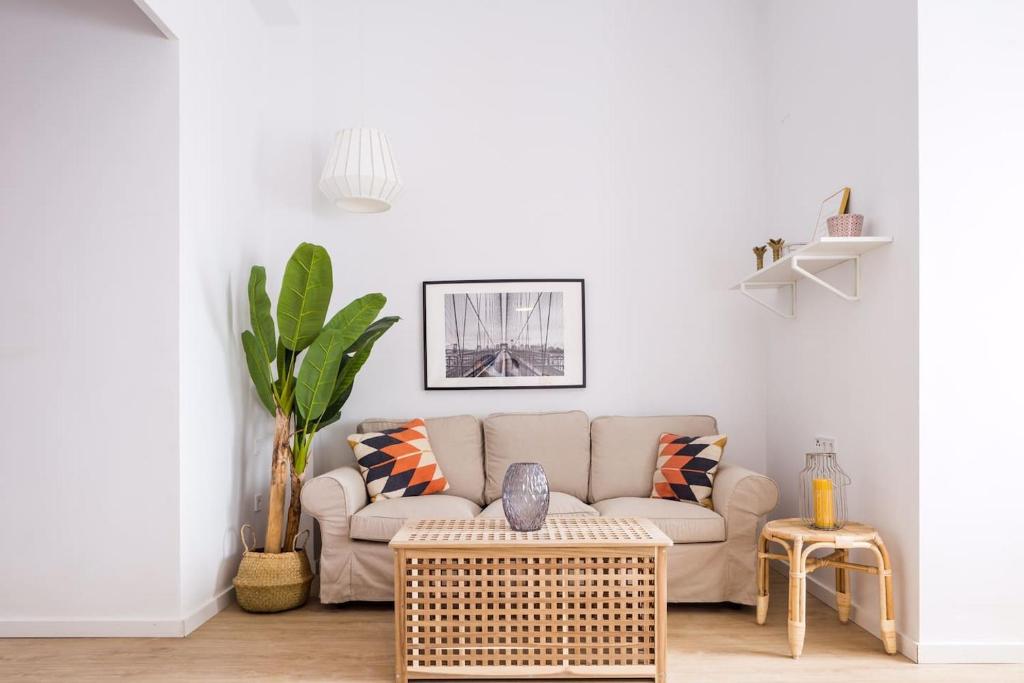 Posezení v ubytování Cozy apartment Valencia city center!