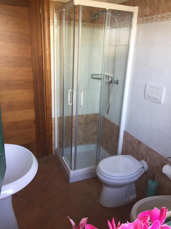 Koupelna v ubytování Agriturismo Arangèa