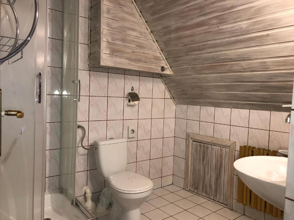 Kúpeľňa v ubytovaní Pensjonat Adria