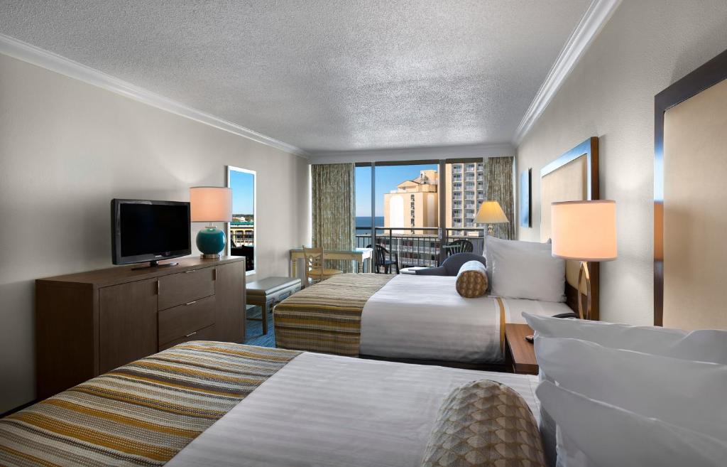 Coral Beach Resort - Oceanview Queen Room-2 Queens