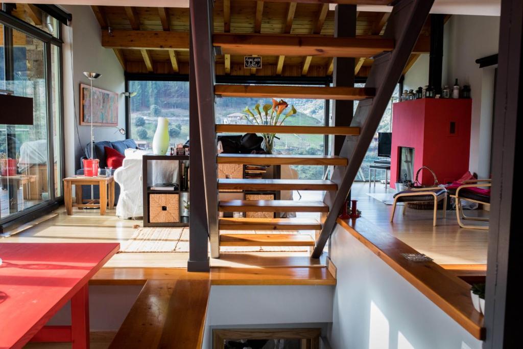 A seating area at La Riega del Peral