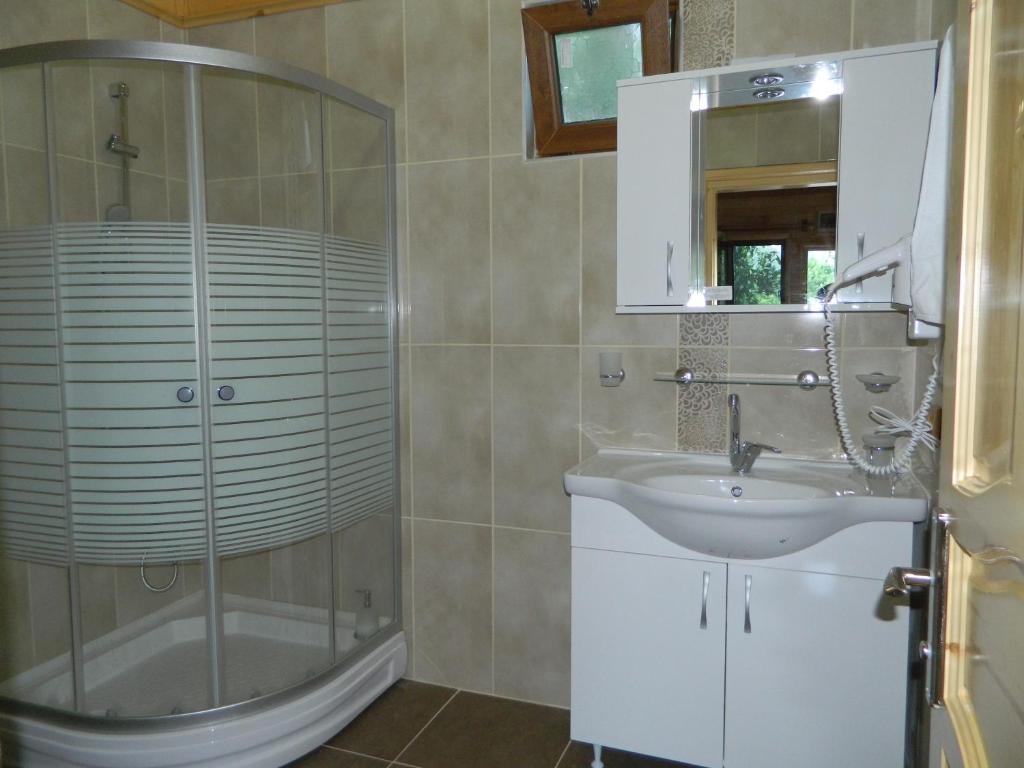 Koupelna v ubytování Merhaba Hotel