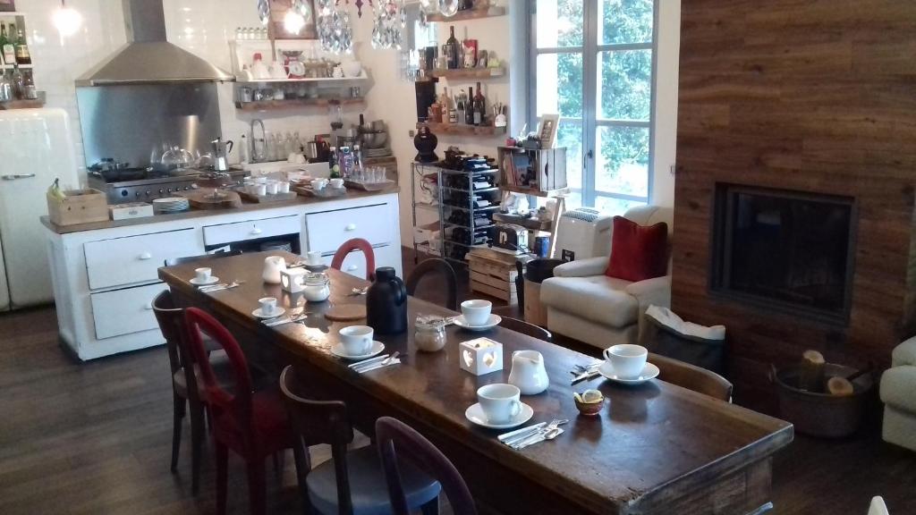 Kuchyň nebo kuchyňský kout v ubytování b&b cascina la cinciallegra