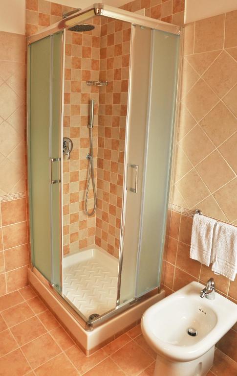 Koupelna v ubytování Hotel Dei Pini