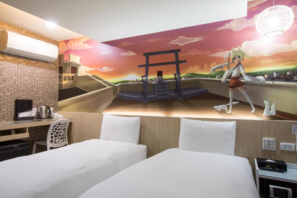Postel nebo postele na pokoji v ubytování Morwing Hotel - Culture Vogue