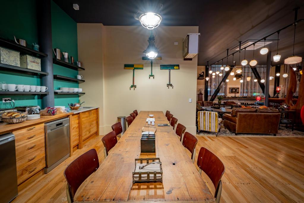 Kuchyň nebo kuchyňský kout v ubytování Poshtel