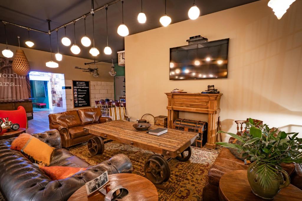 Posezení v ubytování Poshtel