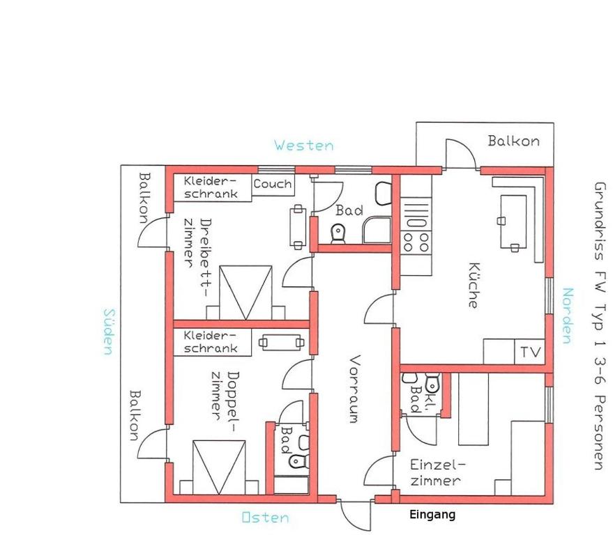 Plán poschodí v ubytovaní Haus Annemarie Apartments Kartitsch - Hochpustertal