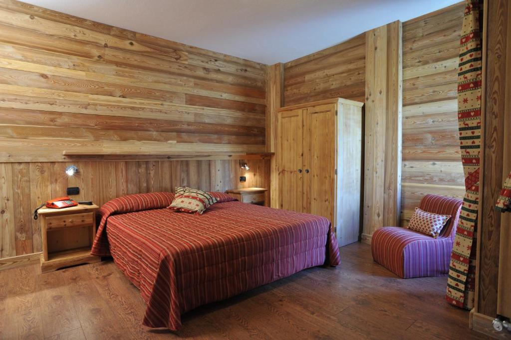 Postel nebo postele na pokoji v ubytování Hotel Rendez-Vous - Aymavilles