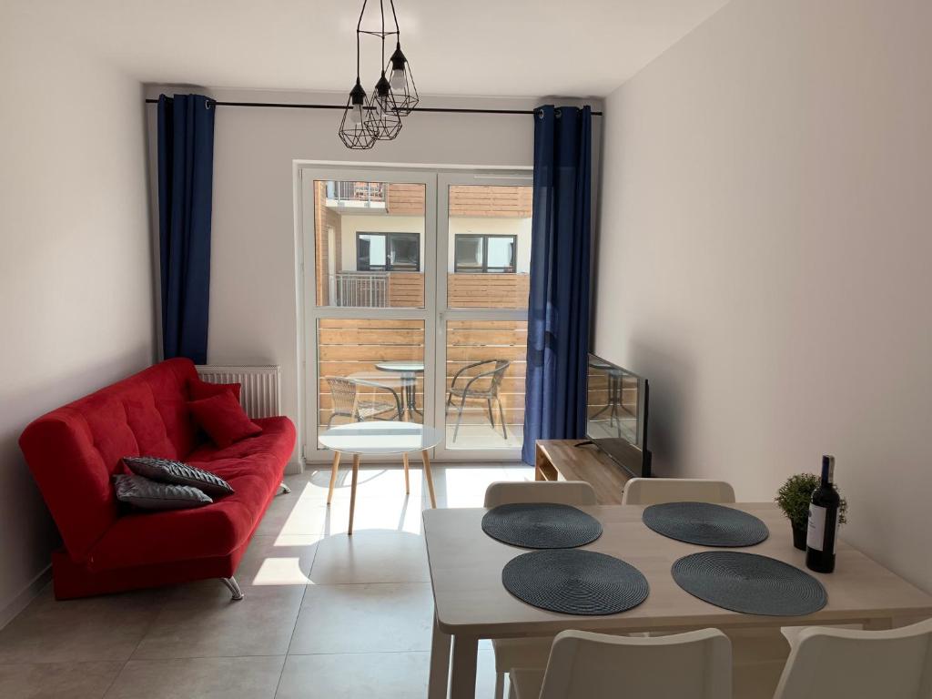Posezení v ubytování Apartament w Centrum