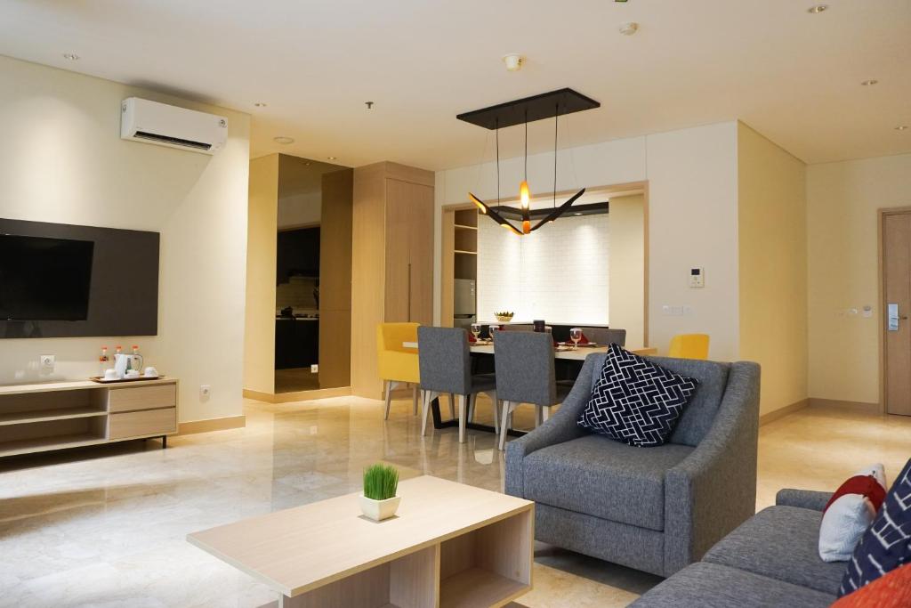 Posezení v ubytování Midtown Residence Simatupang Jakarta