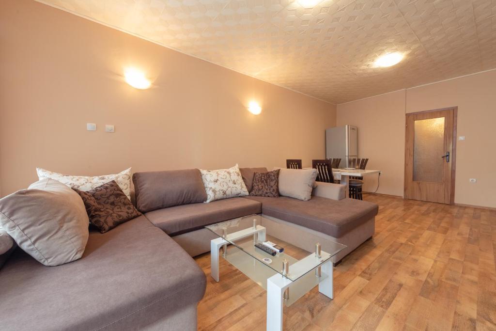 Posezení v ubytování Green House Apartment
