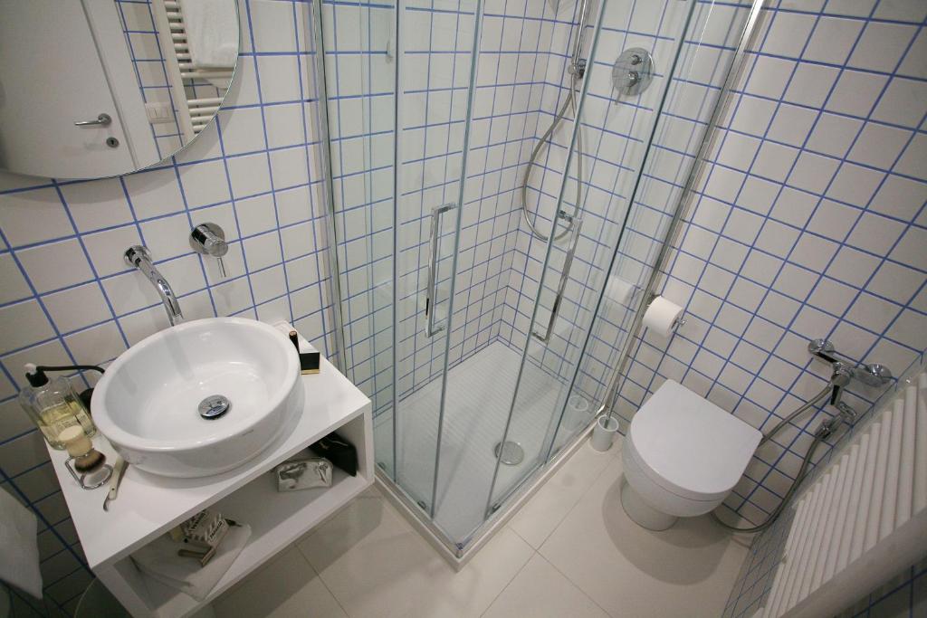 Koupelna v ubytování Hotel Il Sole