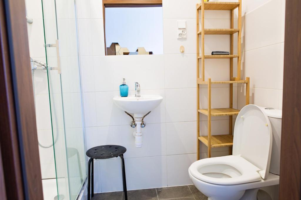 Kúpeľňa v ubytovaní Folk Hostel