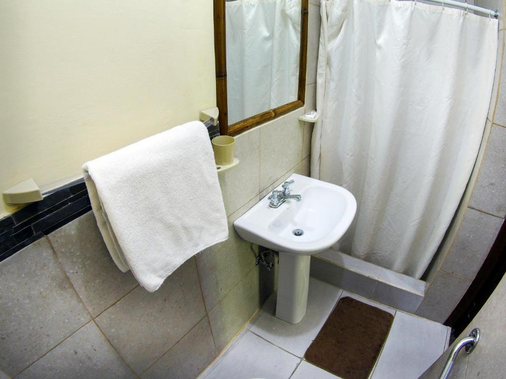Koupelna v ubytování Casa del Arupo