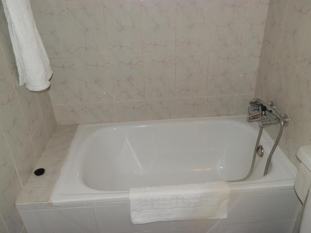 Koupelna v ubytování Hostal San Poul