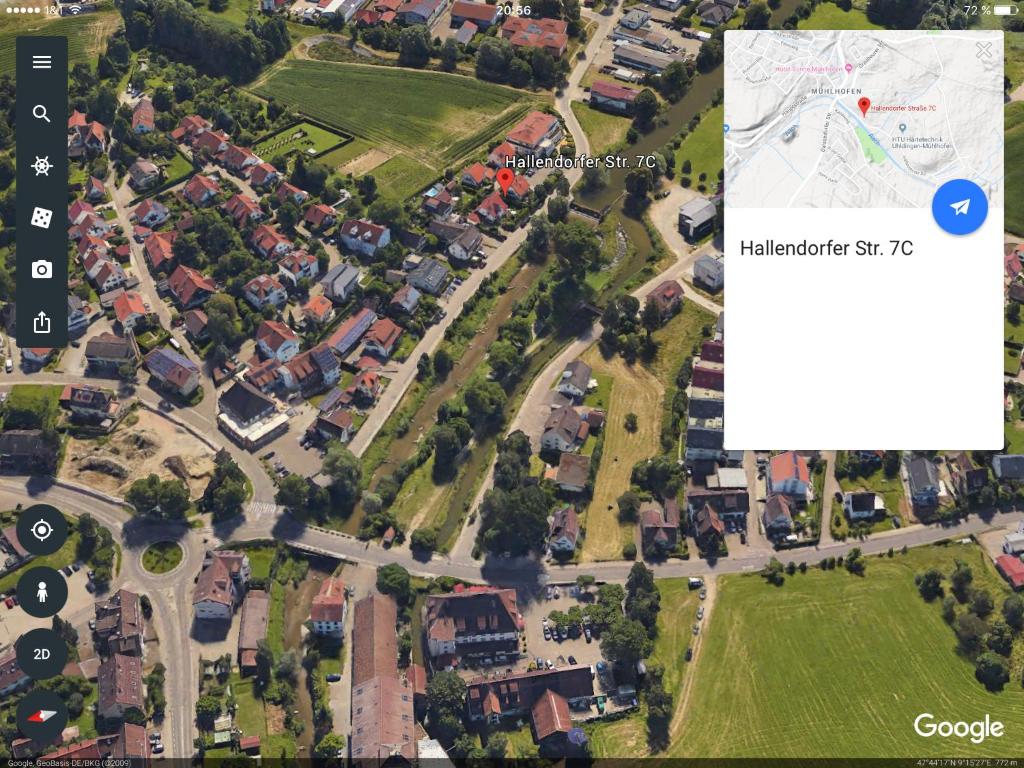 a map of a residential area with a house at Haus Schumacher in Uhldingen-Mühlhofen