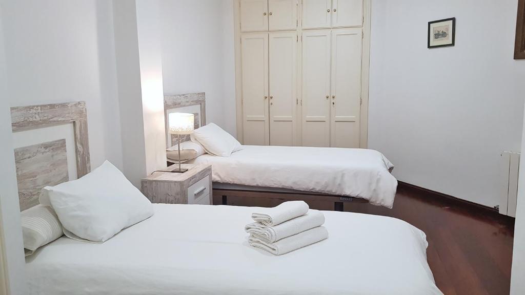 Postel nebo postele na pokoji v ubytování Apartamento Mirador del Tajo