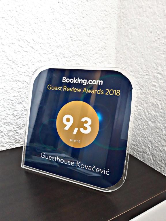 Certifikát, hodnocení, plakát nebo jiný dokument vystavený v ubytování Guesthouse Kovačević