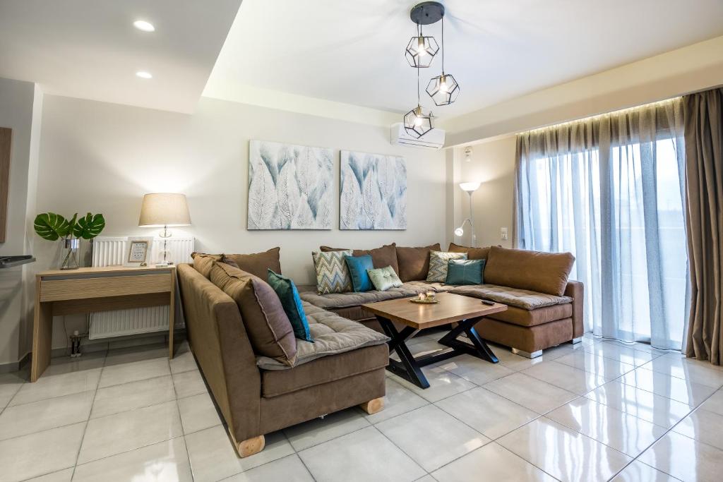 Posezení v ubytování Lemar Luxury Apartments