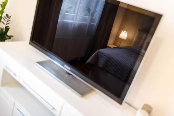 Telewizja i/lub zestaw kina domowego w obiekcie Golden Apartments Rezidence Nová Karolina