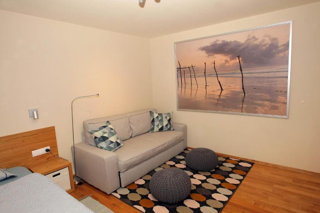Posezení v ubytování Apartma - Počitniška hiša Lodi