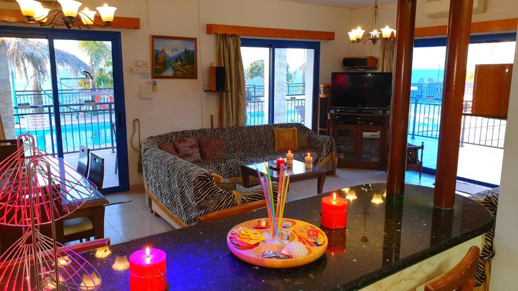 Posezení v ubytování Astrofegia Beachfront Villa