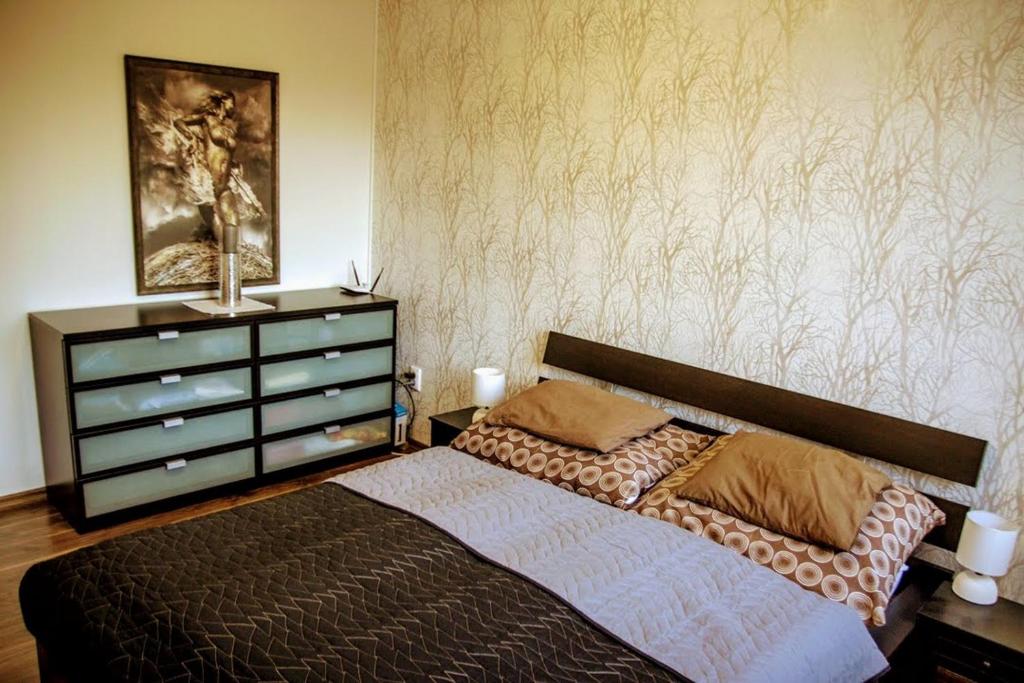 Posteľ alebo postele v izbe v ubytovaní Apartmán II Terchová