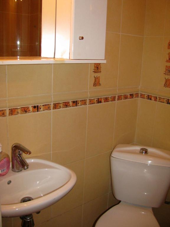 Koupelna v ubytování AntiK Apart Hotel