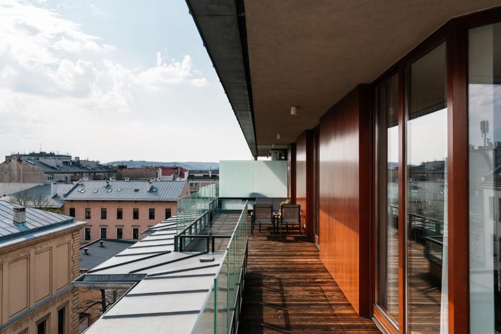 Balkón alebo terasa v ubytovaní Penthouse Uptown - LoftAffair