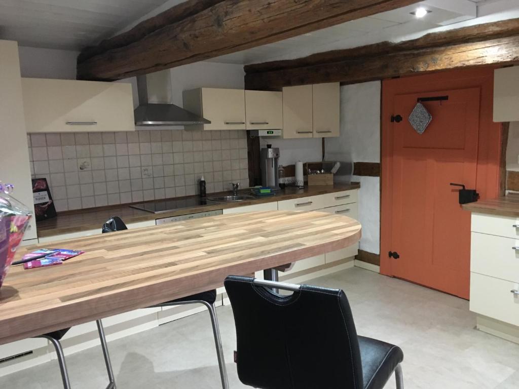 Kuchyň nebo kuchyňský kout v ubytování Ferienhaus Harzinsel