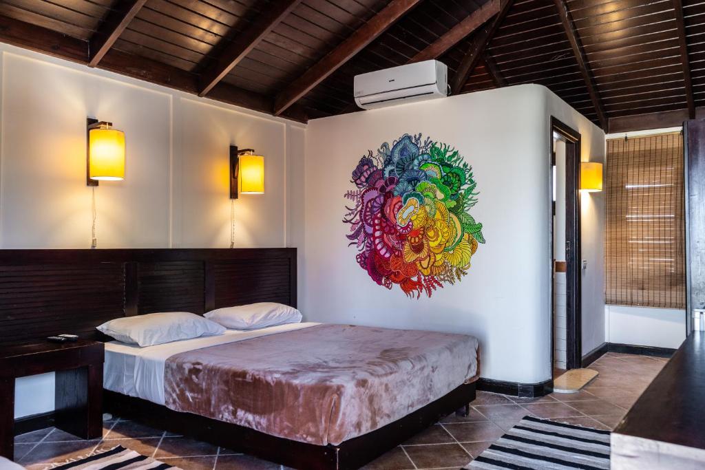 Postel nebo postele na pokoji v ubytování Abu Dabbab Lodge