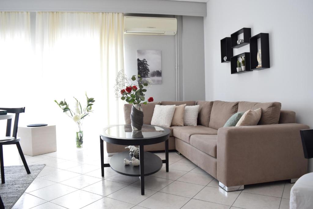 Posezení v ubytování Poseidon by Heloni Apartments
