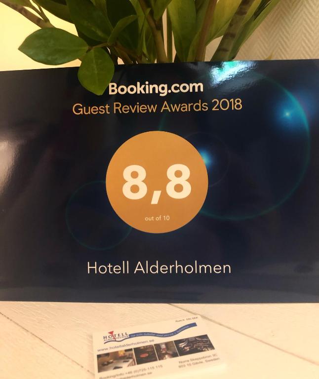 Certifikát, hodnocení, plakát nebo jiný dokument vystavený v ubytování Hotell Alderholmen