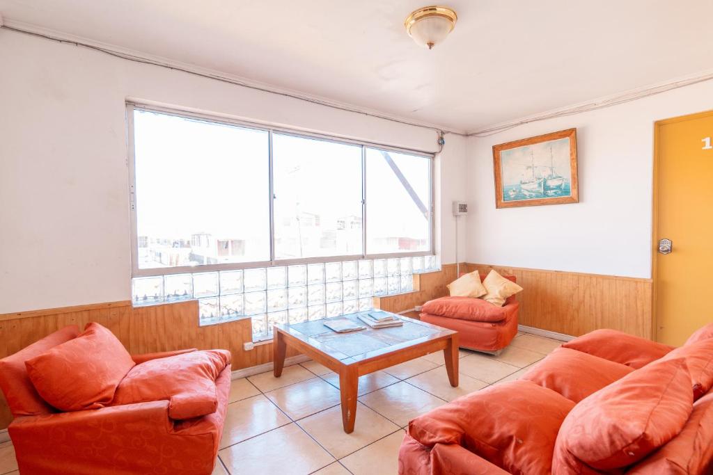 Istumisnurk majutusasutuses Hostal El Descanso