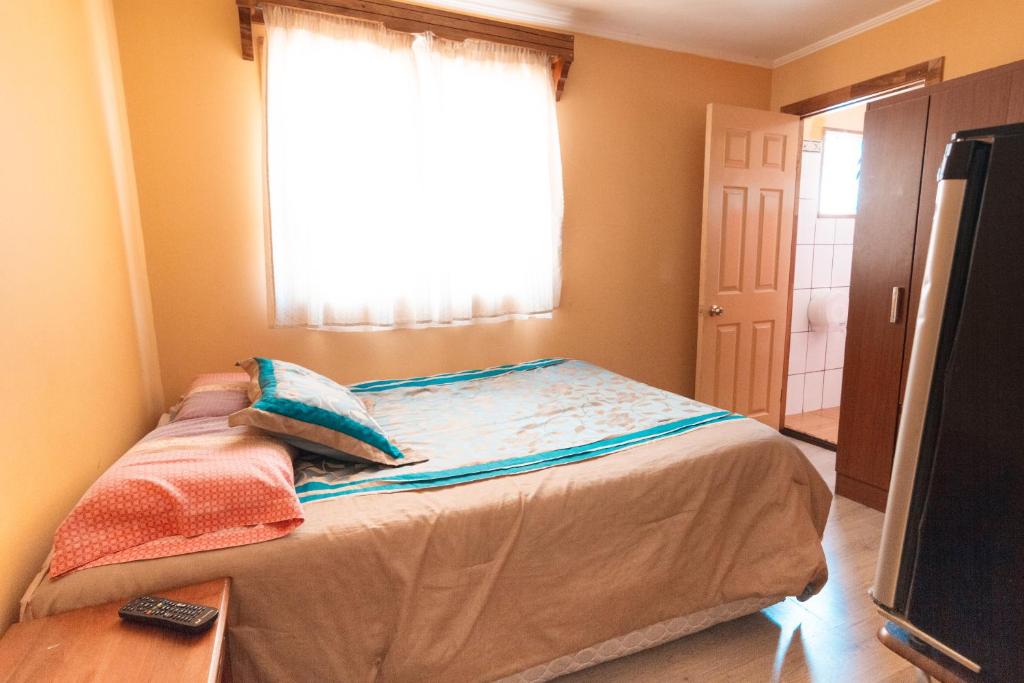 Voodi või voodid majutusasutuse Hostal El Descanso toas
