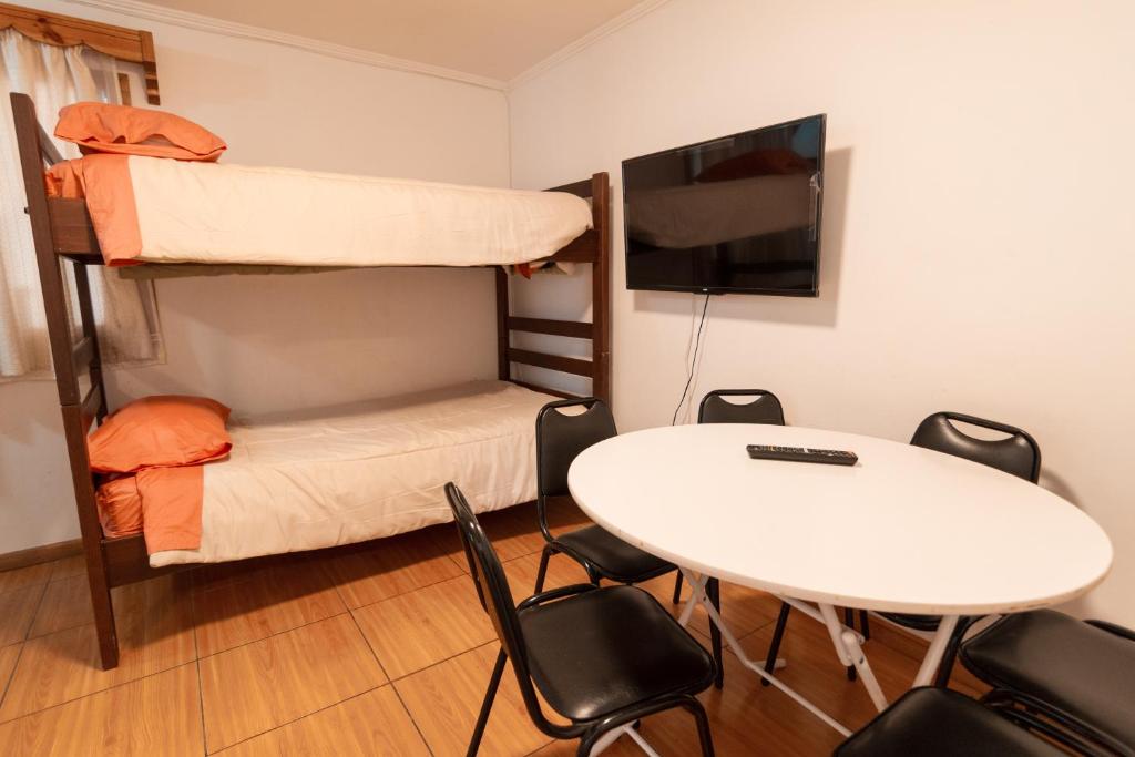 Voodi või voodid majutusasutuse Hostal El Descanso toas