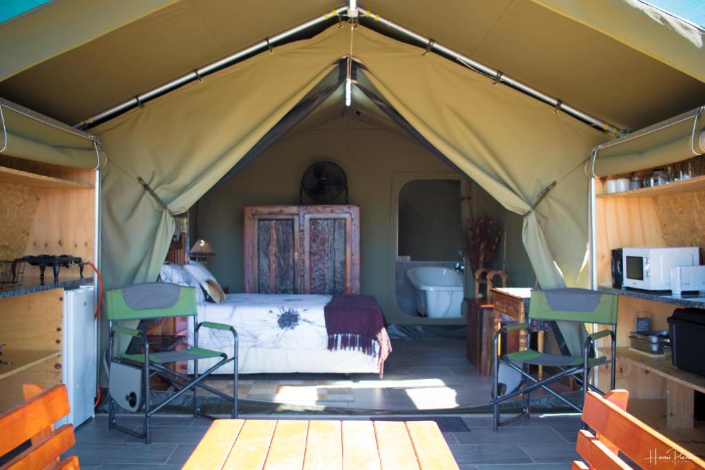 Posezení v ubytování Hartenbos Private Game Lodge