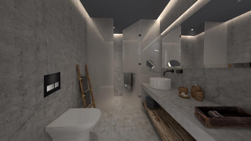 Koupelna v ubytování AELLIA HOTEL & SUITES LEROS