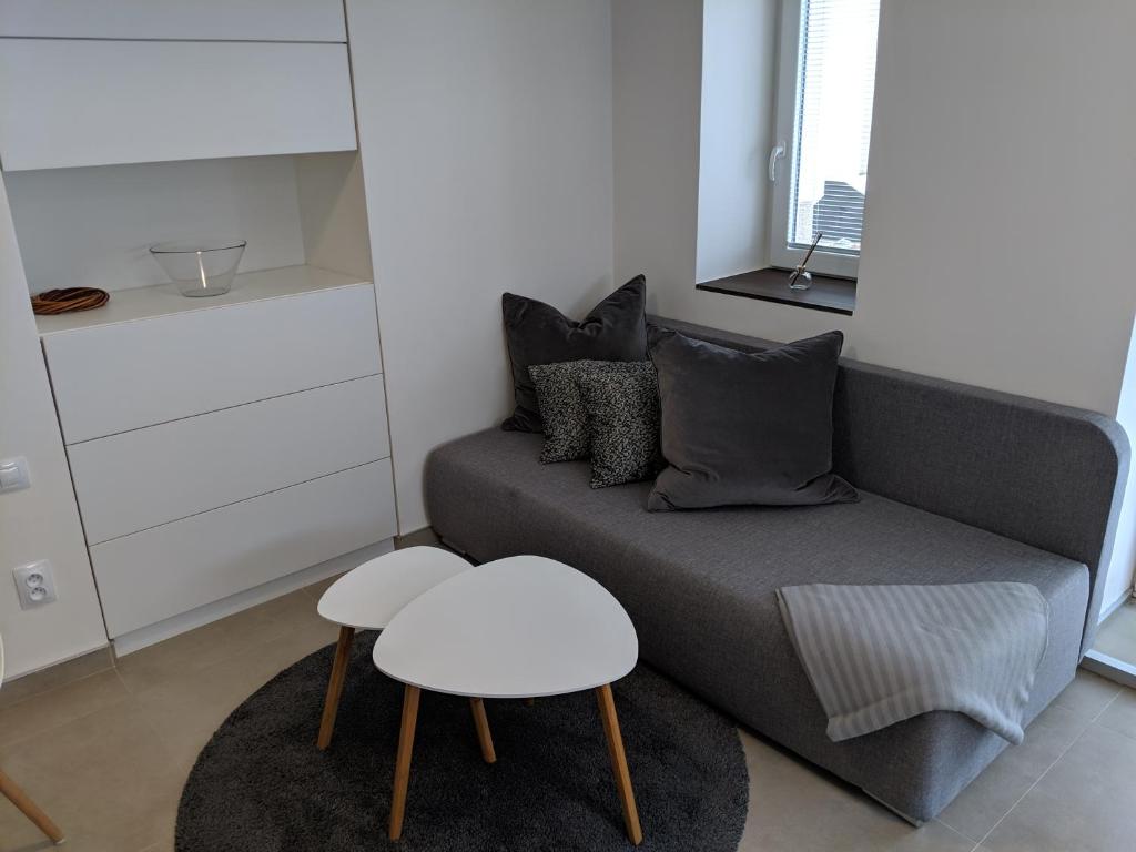 Posezení v ubytování AP10 - Apartments 4U Březinova "Overnight Simply"