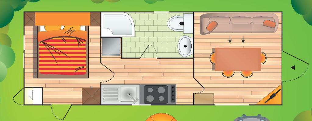 Půdorys ubytování Mobile Homes Camping Kovačine