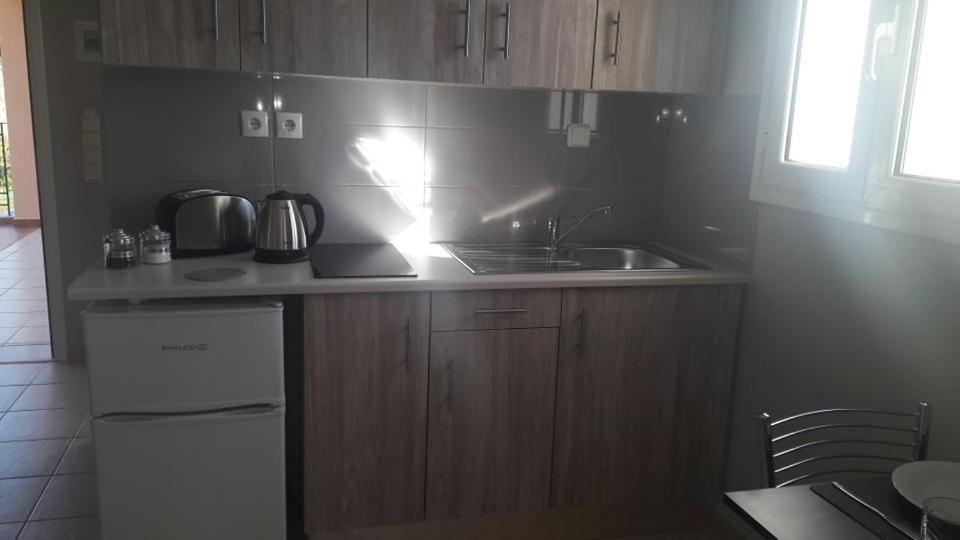 Kuchyň nebo kuchyňský kout v ubytování Rodanthy Studios IV
