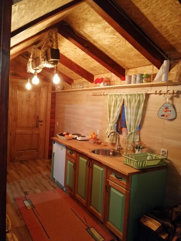 Kuchyň nebo kuchyňský kout v ubytování Vikendica RANKOVIĆI