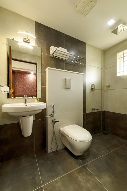 Koupelna v ubytování Burooj Hotel