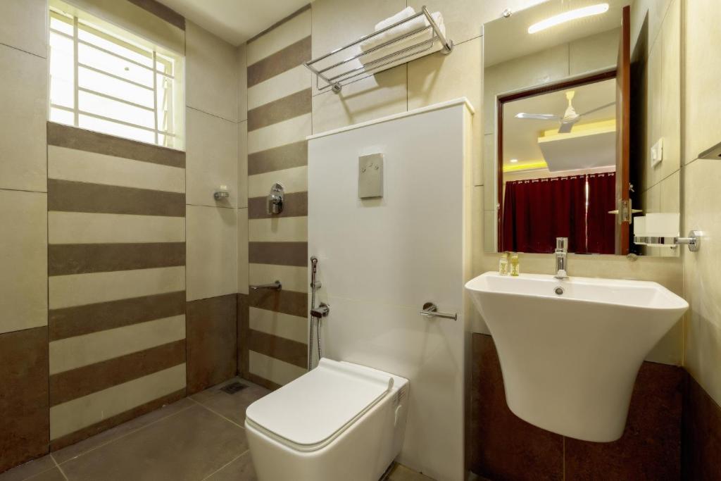 Koupelna v ubytování Burooj Hotel