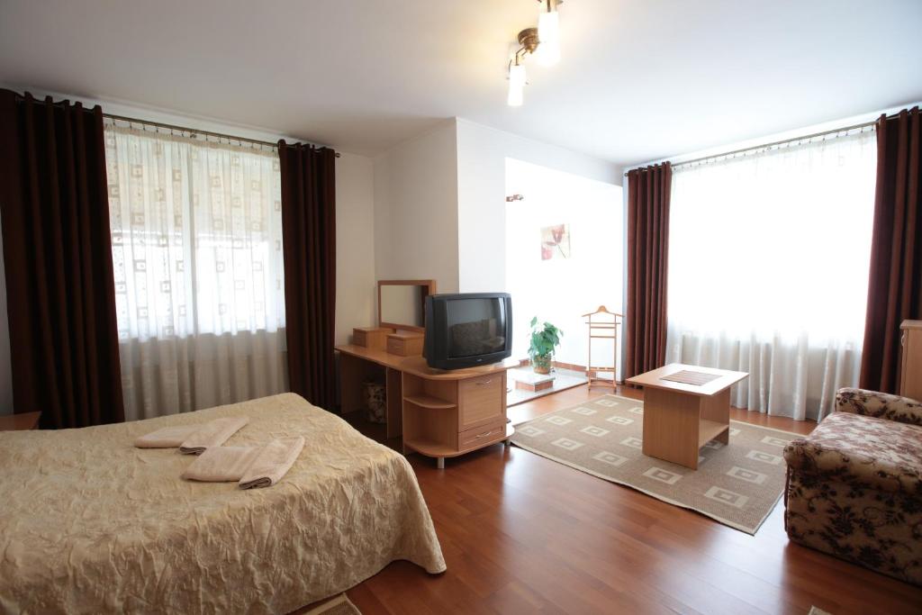TV a/nebo společenská místnost v ubytování Апартаменти в центрі Трускавця