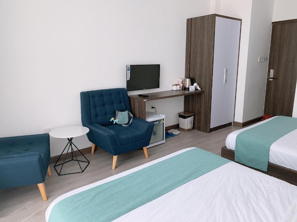 Postel nebo postele na pokoji v ubytování Home Thiên Trang 3